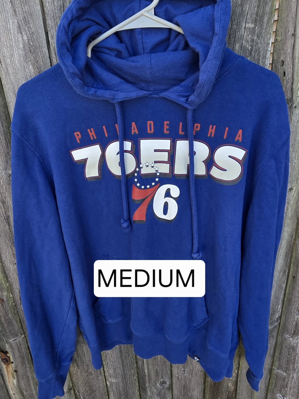 '47 Brand Philadelphia 76ers Royal Blue Pullover Hoodie